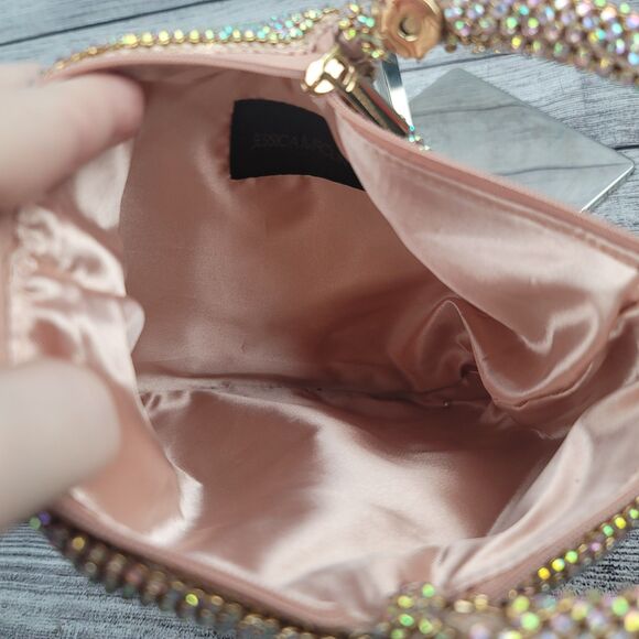 Jessica McClintock Staci Mesh Wristlet Pouch Evening Prom Handbag NWT - Picture 5 of 5